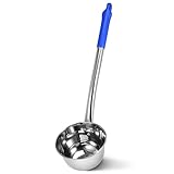 GLEAVI Edelstahl Schöpfkelle mit Langem Griff Große Suppenkelle zum Servieren und Kochen Rostfrei mit Aufhängeöffnung Langlebig und Leicht zu Reinigen für Haushalt und Garten