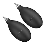 SEWACC 2 STÜCK Luftgebläse Staubbläser für Kameraobjektiv Tragbar Weiche Luftballpumpe Staubfrei für DSLR Dv Elektronikgeräte Einfach zu Bedienen Langlebig Schwarz