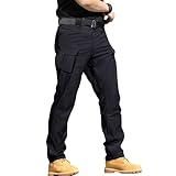 Arbeitshosen Männer Slim Fit Kurz Herbst Pants Camping Stilvoll Tactical Hose Baggy Outdoor Hosen Für Herren Winter Schnittschutzhose Bauarbeiter 2025 Neu schwarz XXL