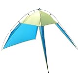 Überdachung Strandmuschel - Faltbares Camping Schattenzelt, Leichter Reise-Sonnenschutz | Outdoor Schattenstruktur mit Erdspießen und Tragetasche, Ausgezeichneter UV-Schutz Zelt für Angelabenteuer