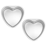 NOLITOY 2 Stück Herz-kuchenform Kleine Brotformen Backformen Tiefes Backblech Herzförmige Tortenform Emaille-backbleche Für Den Backofen Kuchenschablone Abs Ammer Aluminiumlegierung Silver