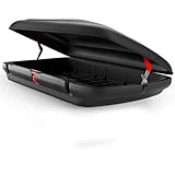 Dachbox VDP-BA400 - Dachkoffer mit 400 Liter Volumen - Autokoffer im Carbonlook - abschließbar Dank Zentralverriegelung - Dachkoffer für Dachgepäckträger