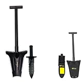 Xforst Spaten mit Würzelsäge X-SZ1+ Grabungsmesser X-GM300, ideal für Metaldetektor, Survivor, Camping und Garten