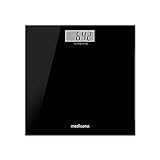 medisana PS 402 Personenwaage, digitale Körperwaage mit Glasoberfläche, Badezimmerwaage für sehr genaue Messergebnisse, Praktische Abschaltautomatik, Bis 180 kg, Schwarz