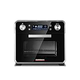 GASTROBACK #42815 Design Ofen Air Fry & Pizza, 1680 Watt, 5 IN 1: Pizzaofen, Heißluftfritteuse, Mini-Backofen, Grill-Drehspieß und Dörrgerät, 22 Liter Kapazität, 3 Einschubebenen