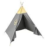 Cathpetic Tipi Zelt für Kinder,Kinder Spielzelte,Kinderzelt für Drinnen Outdoor,Spielzimmer für Kinder,Mehrzweckzelte für den Innen und Außenbereich,Grau