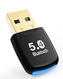 Bluetooth Adapter PC, RENGOGA 5.4 USB Bluetooth Adapter EDR Bluetooth Dongle für Windows 11/10/8.1/7, Bluetooth Stick für PC Laptop Kopfhörer Tastatur Maus Plug and Play Controller Headset Desktop