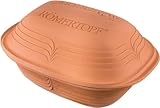 Römertopf Bräter Modern Look Keramik Tonbräter 3 Liter, Terracotta