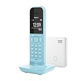 Gigaset CL390A - Schnurloses Design DECT-Telefon mit Anrufbeantworter und Freisprechfunktion - Akustik-Profilen - großem Grafik Display und großer Anzeige im Wahlmodus & Telefonmenü, purist blue