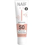 Naïf Sonnencreme auf mineralischer Basis - für Baby & Kind - LSF 50- Creme ohne Octocrylene - UVA und UVB Schutz - Wasserresistent - Dermatologisch Getestet - Ohne Mikroplastik - 30ML
