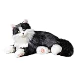 Chongker Interaktiver Begleiter, Roboter, handgefertigte Stofftiere mit Sprachreaktion, realistischer Herzschlag und Schnurren, Geschenke für Eltern und Senioren