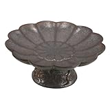 Ipetboom Vintage Dekoschale mit Fuß Vielseitige Keramik Deko Schale für Schlüssel Snacks und Obst Klassische Wohnaccessoire Schale Stabiles Tablett für Küche und Eingangsbereich