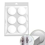 Birllaid Türstopper wand weiß Gummipuffer Wandschutz 6 Stück Türpuffer weiß Anschlagpuffer Klebepunkte, Elastikpuffer Selbstklebend Türpuffer Gumminoppen für Glasplatten Holzbrett Wand Tür