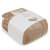 s.Oliver Doublesoft Kuscheldecke 150x200 - super kuschelig & warm, Polyesterflausch Decke beige Creme