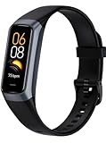 Fitness Tracker 1,10' Screen Smartwatch Herren Damen, Fitnessuhr Smart Watch mit 24h Herzfrequenz, Schlaf, Blutdruck Monitor, Aktivitätstracker IP68 Wasserdicht, Sportuhr für iOS Android (Schwarz)