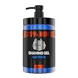 The Shave Factory Shaving Gel - Perfektes Rasiererlebnis, Feuchtigkeit, Schutz und Komfort für Männer – Premium-Rasiergel für eine ultra-glatte und erfrischende Rasur (Sapphire, 1250ML)