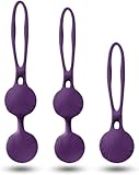 RAVLOVE Vaginalkugeln Liebeskugeln - Silikon&Metall Beckenbodentraining Stärkung der Vaginalmuskulatur - 3 Ben Wa Balls Beckenboden Gewichte Übung Bälle für Frauen (Lila)