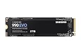 Samsung 990 EVO NVMe M.2 SSD 2 TB, PCIe 4.0 x4 / PCIe 5.0 x2, NVMe 2.0 (2280), 5.000 MB/s Lesen, 3.200 MB/s Schreiben, Interne SSD für Gaming und Grafikbearbeitung, MZ-V9E2T0BW