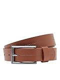 JACK & JONES Herren Jacvillum Belt Gürtel 12245751 ,Cognac ,105