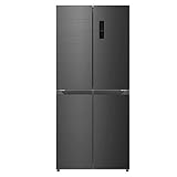 Bomann® French Door Kühlschrank No Frost | Kühl-Gefrier-Kombinationen mit Total No Frost | Kühlschrank mit Gefrierfach 362L | Side by Side Kühlschrank mit MultiAirflow-System | KG 7358 schwarz-inox