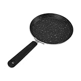 Jeanoko Pancake Maker Pfanne, tragbare Crepes-Kochpfanne aus Aluminiumlegierung, runde Form für Spiegeleier, antihaftbeschichtet, Granit, Omelettpfanne (15,2 cm)