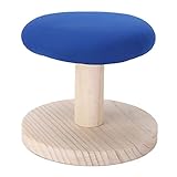 Kompakte Tischplatte aus Kiefernholz mit Baumwollbezug (runder Hocker)