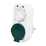 LogiLink ET0013 ET0013-Mechanische Zeitschaltuhr mit Dämmerungssensor mit 7 verschiedenen Modi/Einstellungen, IP44 Schutz für den Aussenbereich/Outdoor, Weiß