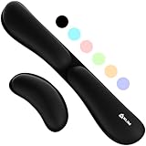 KLIM Wrist Rest - Handballenauflage Set für Tastatur und Maus - Gel Memory Foam - Ergonomische Handauflage für Tastatur und Mauspad - für Gaming und Büro - Schmerzfreie Handgelenke - Schwarz