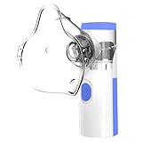 Inhalationsgerät Maschine für Erwachsene, Wiederaufladbare Tragbare Inhaliergeräte für Erwachsene und Kinder, Leise Inhalator für Kinder (Blau)