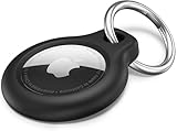 Wanme Hülle für Apple AirTag Schlüsselanhänger, Tragbar Keyring Abdeckung, Schutzhülle für AirTag Case Tracker (Schwarz)