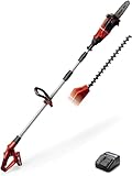 Einhell Akku Multifunktionswerkzeug GE-HC 18 Li T Kit (18V, 3Ah, 2-in-1 Heckenschere und Motorsäge, Oregon Schwert, inkl. Akku und Ladegerät)