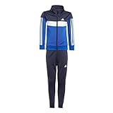 Adidas Unisex Kinder Tiberio 3-Streifen Colorblock Shiny Trainingsanzug, 4-5 Jahre, Legend Ink/White/Semi Lucid Blue, 4-5 Jahre