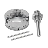 Drehfutter, Mini-Drehmaschine Metalldorn-Reversible Zubehör für Metalldrehmaschine Drei Kiefer Chuck Bohrfutter M12*1 Chuck Hand Electric Drill Connecting Rod Power Tool für Drehbank Metall