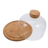 Hohopeti Glas tortenplatte mit Abnehmbarem Dome Deckel Staubdichte Kuchen Obstplatte Leichte Servierplatte für Hochzeit Dessert Präsentation und Vielseitigen Einsatz