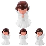 SOIMISS 4 Stück Betende Engelsverzierungen Engelsstatuen Flügel Engelsstatue Im Freien Figuren Engel Figur Engelendekor Kleine Engel Szene Party Mädchenkuchendekorationen Für Zahlen Vinyl