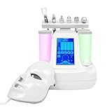 7 in 1 Aquafacialgerät Professionelle Wasserstoff Sauerstoff Hautpflege Maschine mit Dermabrasion, Hydro Tiefenreinigung & LED-Anzeige, Klein Blase Gerät für Zuhause & Schönheitssalon (39*33*27cm)