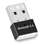 Confitik Bluetooth Adapter PC - USB Bluetooth 5.4 Dongle - Bluetooth Stick, Low Latency, Plug & Play, Kompatibel mit Windows 11/10/8.1/7 für Desktop, Laptop, Headset, Tastatur, Maus
