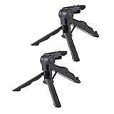 TOGEVAL 2 Stück Mini Stativ Kamerahalterung Tragbares Desktop Tripod für Action Kamera und Smartphone Palmgroß Stabil rutschfest Kompatibel mit Meisten Kameras und Handys für Foto