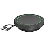Jabra Speak2 40 tragbare Freisprechlösung, 4 Mikrofone mit Geräuschunterdrückung, 50 mm Breitband-Lautsprecher, Breitband-Audio, mit USB-A und USB-C, für MS-Teams Zertifiziert, Dunkelgrau