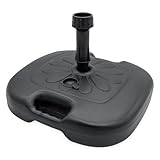 Kunststoff Schirmständer 45 x 45 cm zum Befüllen für Schirmstöcke bis 33 cm - anthrazit - Sonnenschirm Halter befüllbar mit 16 L Wasser oder Sand – Schirm Standfuß Sonnenschirm Ständer Schirmgewicht