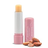 Jean & Len Sensitiver Lip Balm mit Bio-Sheabutter & Bio-Mandelöl, beruhigt, bewahrt die Lippen vor dem Austrocknen, für geschmeidig weiche Lippen, Ohne Mineralöl, Parfümfrei, vegan, 4,7 g