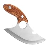 KICHOUSE 1Stück Fleischmesser mit Holzgriff Gegrilltes Küchenmesser Langlebig und Rostfrei für Fleisch und Gemüse Perfektes für Kochliebhaber