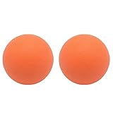 Massageball Faszienball Hart Lacrosse Ball Massage. Massagebälle für Rücken Beine Füße Hände. Triggerpunktball für Yoga myofasziale Entspannung Muskelentspannung Plantarfasziitis. 2 Stück. (Orange)