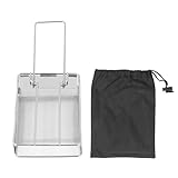 XIASABA Faltbarer Mini-Toaster aus Edelstahl, tragbar, ideal zum Toasten von Brot und Würstchen, geeignet für Picknick, Camping und andere Outdoor-Aktivitäten