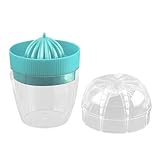 Zitruspresse, Zitronenpresse, kleine manuelle Zitruspresse mit Messbecher und Sieb, tragbare Küchengeräte, multifunktionale Obstpresse, Zitronenpresse für zu Hause und