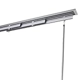 LIEDECO Set: Flächenvorhangschiene Aluminium, 3-läufig, inkl. Paneelwagen LÄN...