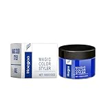 Temporäre Haarwachs Farbe,Temporäre Haarfarbe,Haarfärbemittel Wachs,Haartönungen,Haarfarbe Entferner,Natürliche Pomade,Waschbares Pflanzenformel Haartone Für Männer Frauen Party (Blau, 1PCS)