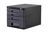 Aktenschrank, 4 Schubladen, abschließbar, Büro-Aufbewahrungsbox, Schreibtisch-Organizer