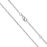 OSTAN Kette Ohne Anhänger Damen, Erbskette Ankerkette Breit 1,4mm, Halskette Schmuck Silber 925 Chain 55cm+5cm Verlängerungskette