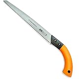 Fiskars Handsäge für frisches Holz bis Ø 15 cm, Mit feststehendem Blatt, Inklusive Kunststoff-Köcher, Sägeblattlänge: 33 cm, Rostfreies Stahl-Sägeblatt, Schwarz/Orange, SW84, 1001620, 59 x 14.5 x 3.5 cm